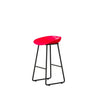 Black Sled Base Curved Bucket Polymer Bar Stool Seating Image - 16