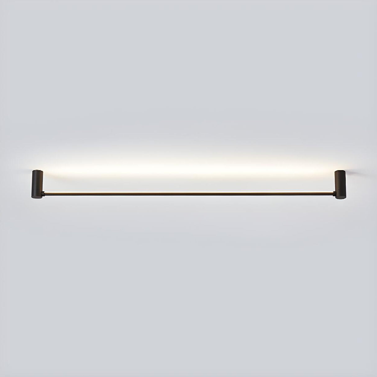 Black Slim Rod Linear LED Flush Mount Ceiling Light Image - 5
