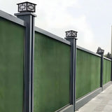 Black Solar Cube Metal Outdoor Waterproof Column Light Image - 13