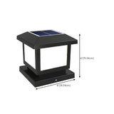 Black Solar Cube Metal Outdoor Waterproof Column Light Image - 21