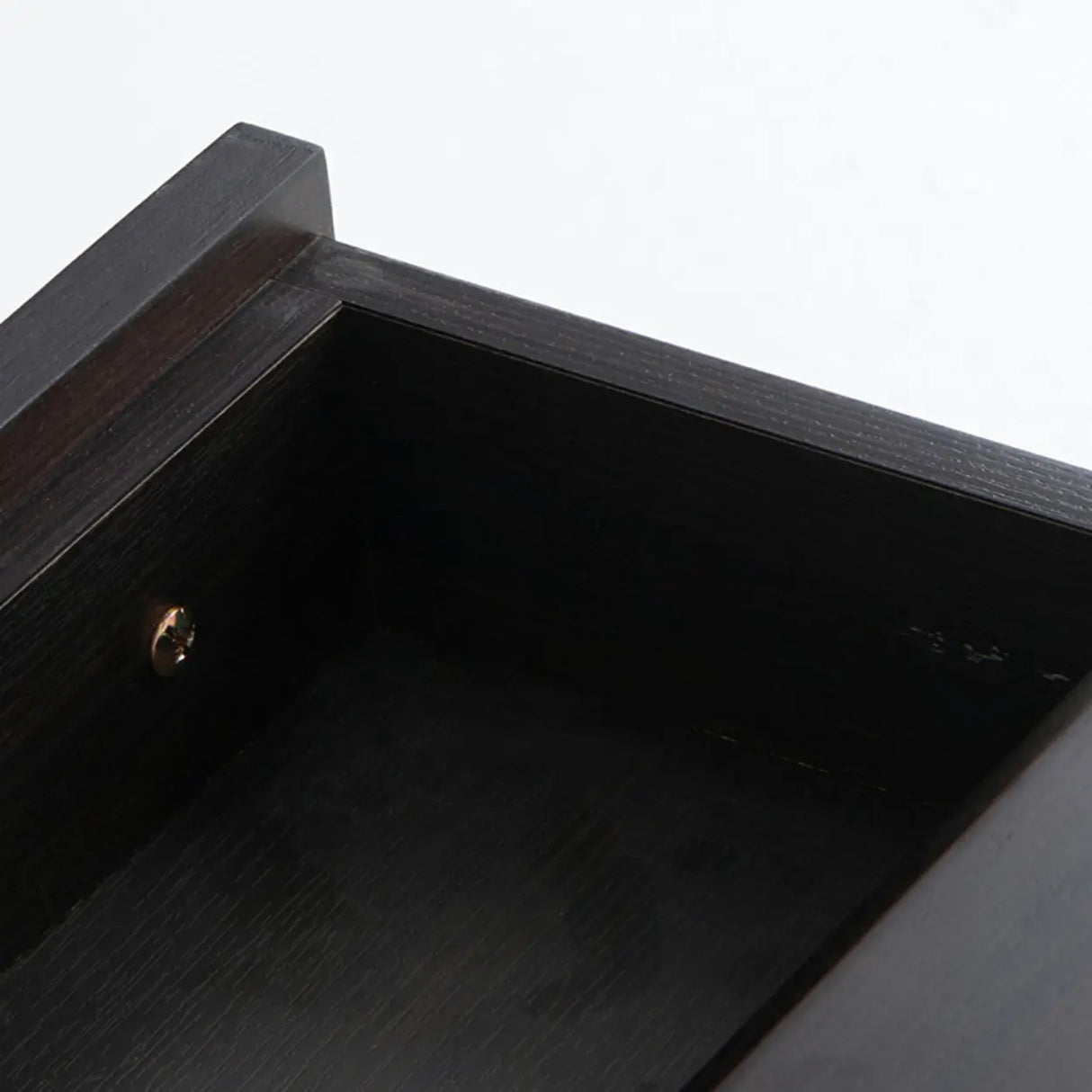 Black Solid Wood Kids Nightstand with Three Drawers Image - 11