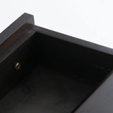Black Solid Wood Kids Nightstand with Three Drawers Image - 11