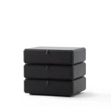 Black Solid Wood Kids Nightstand with Three Drawers Image - 2