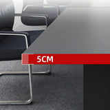 Black Solid Wood Sled Conference Table for Multi-Person Image - 6