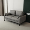 Black Square Arm Pillow Back Wood Frame Loveseat Image - 8