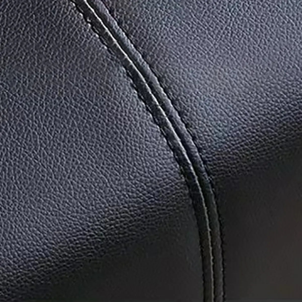 Black Square Waterproof Leather Single Sofa with Table Image - 11