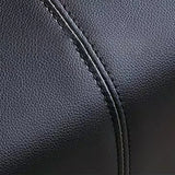 Black Square Waterproof Leather Single Sofa with Table Image - 11