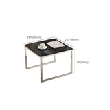 Black Square Waterproof Leather Single Sofa with Table Image - 15