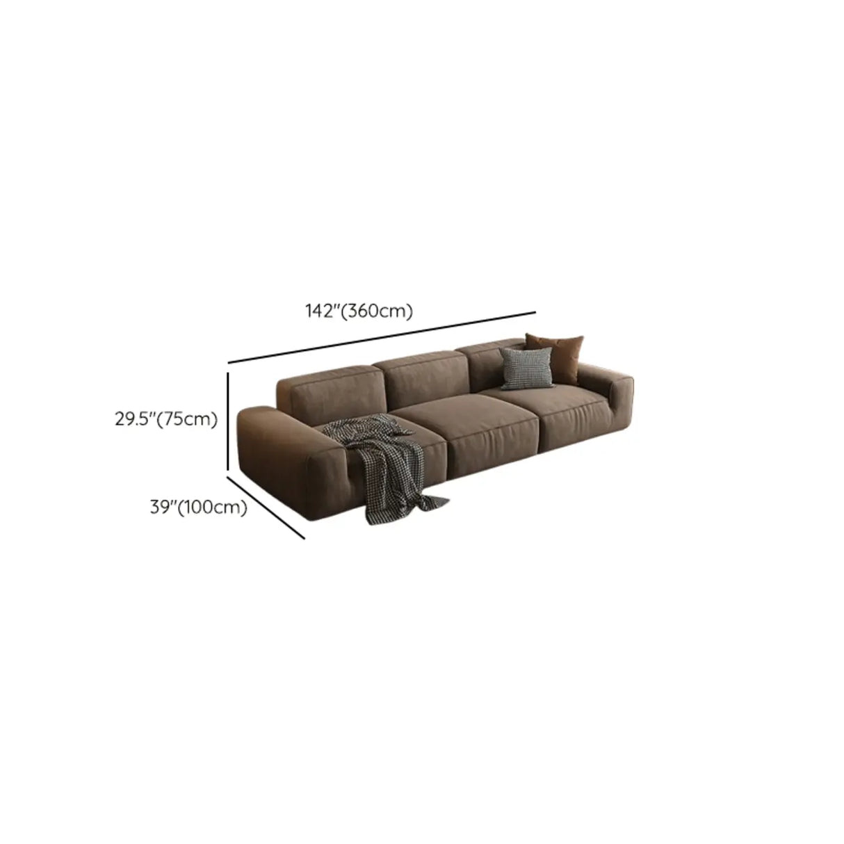 Black Stain Resistant Genuine Leather Tight Back Sofa Image - 14