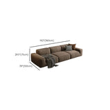 Black Stain Resistant Genuine Leather Tight Back Sofa Image - 14