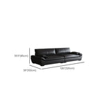 Black Stain Resistant Leather Cushion Back Pillow Sofa Image - 15