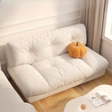 Black Stain Resistant Leather Tufted Back Loveseat Image - 2