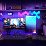 Black Standard Free From Wooden Computer Desk Image - 4