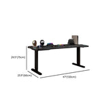Black Standard Free From Wooden Computer Desk #size
