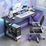 Black Standard Gaming Desk with Cable Management Image - 1