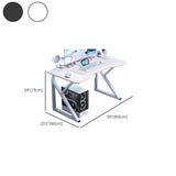 Black Standard Gaming Desk with Cable Management Image - 14