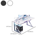 Black Standard Gaming Desk with Cable Management Image - 16