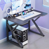 Black Standard Gaming Desk with Cable Management Image - 3