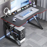 Black Standard Metal Desk with Cable Management Image - 3