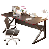 Black Standard Metal Desk with Cable Management Image - 4