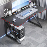 Black Standard Metal Desk with Cable Management Image - 5