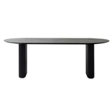 Black Standard Oval Wooden Computer Desk Image - 4