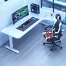Black Standard Wooden L-Shape Writing Desk Image - 3