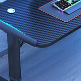 Black Standard Wooden L-Shape Writing Desk Image - 8