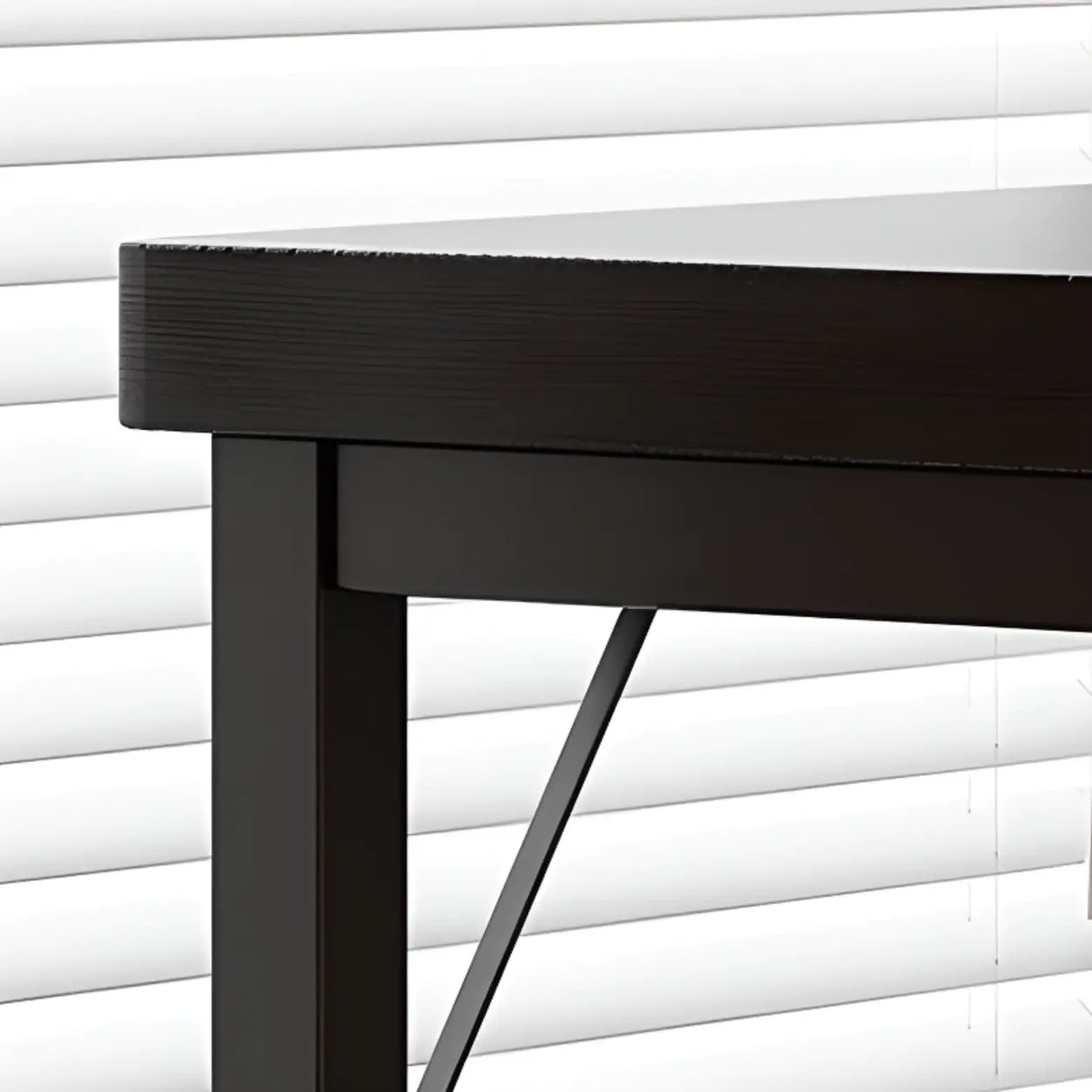 Black Standard Wooden Rectangular Computer Desk Image - 3