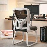 Black Steel Frame Mesh Lumbar Support Task Office Chair Image - 12