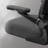 Black Steel Frame Mesh Lumbar Support Task Office Chair Image - 25