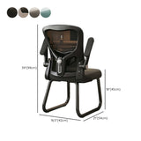 Black Steel Frame Mesh Lumbar Support Task Office Chair Image - 28