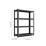 Black Steel Shelving Heavy-Duty Garage Storage Cabinets #size