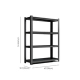 Black Steel Shelving Heavy-Duty Garage Storage Cabinets Image - 17
