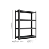 Black Steel Shelving Heavy-Duty Garage Storage Cabinets Image - 25