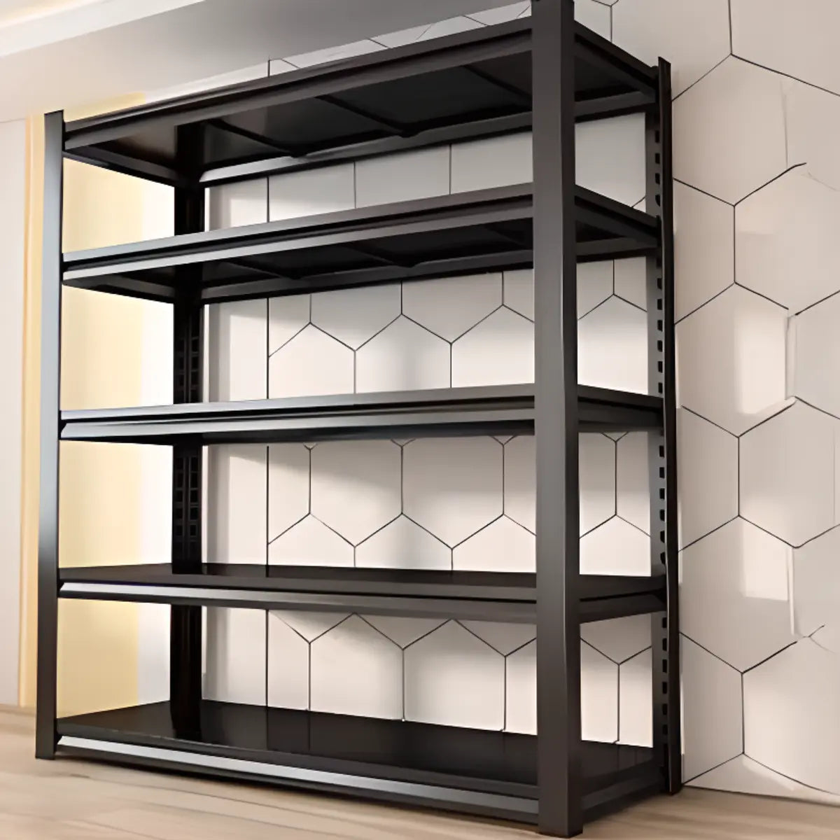 Black Steel Shelving Heavy-Duty Garage Storage Cabinets Image - 4