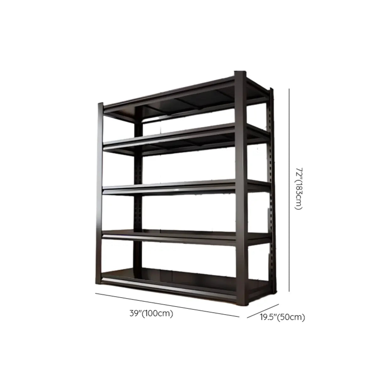 Black Steel Shelving Heavy-Duty Garage Storage Cabinets Image - 40