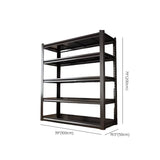 Black Steel Shelving Heavy-Duty Garage Storage Cabinets Image - 46