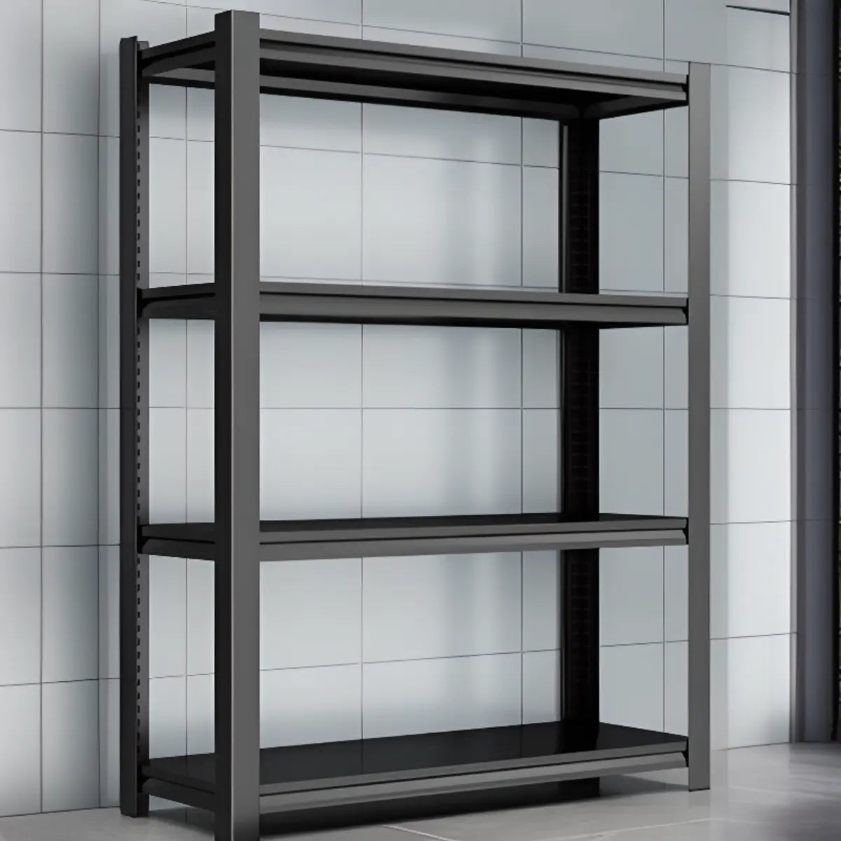 Black Steel Shelving Heavy-Duty Garage Storage Cabinets Image - 5