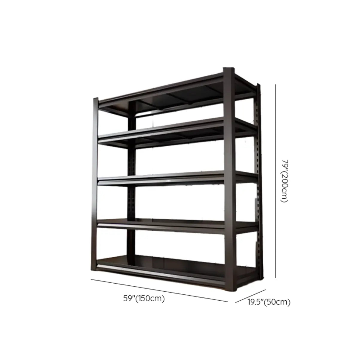 Black Steel Shelving Heavy-Duty Garage Storage Cabinets Image - 51