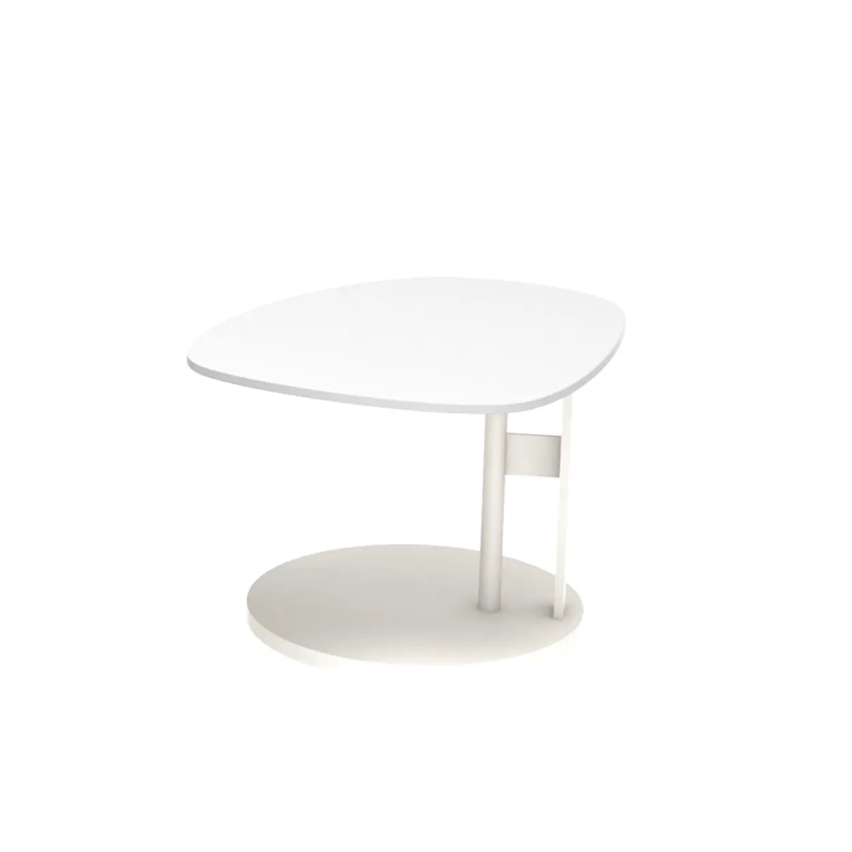 Black Stone Free Form Top Steel Base Coffee Table Image - 12