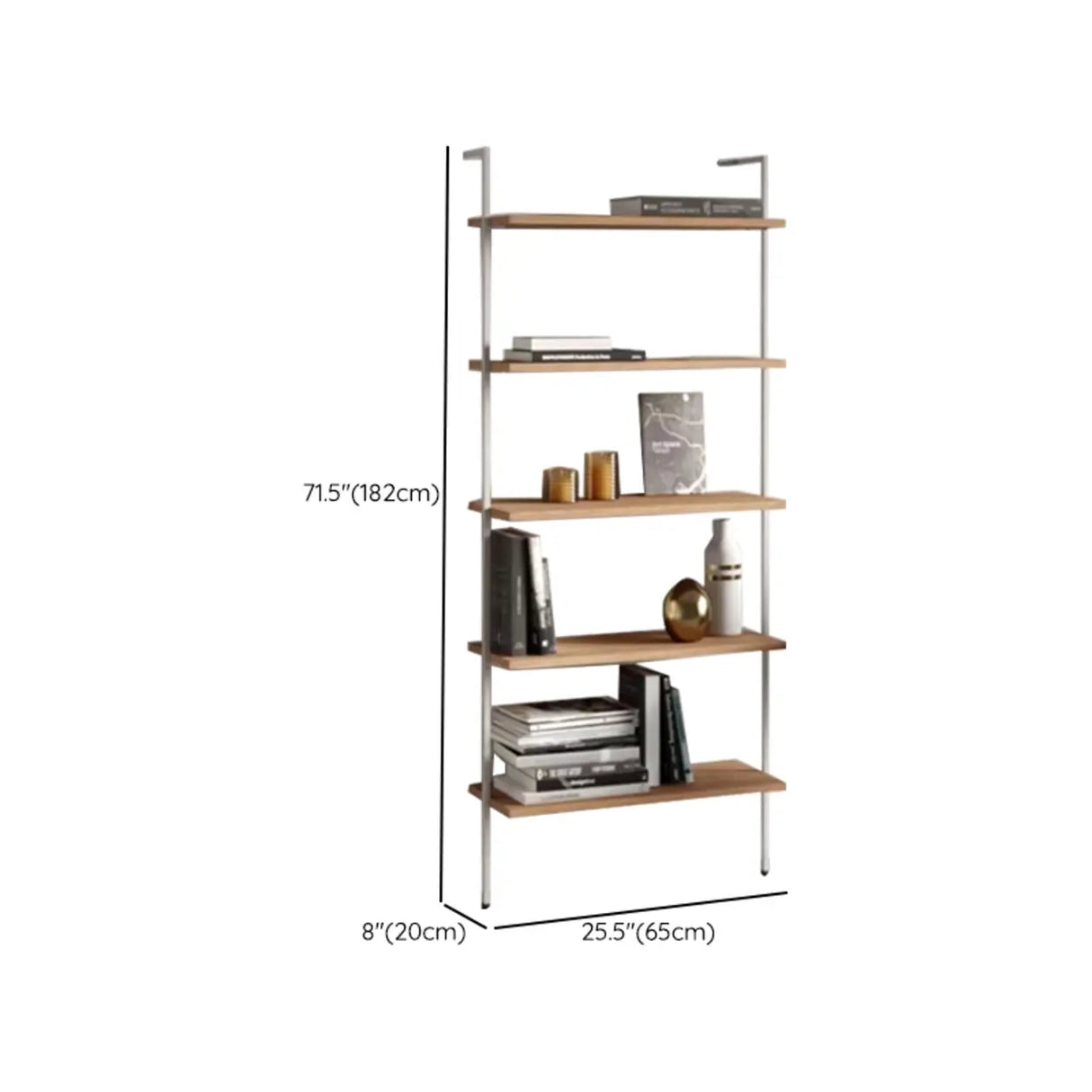 Black Stylish Wall Mounted Open Wood Etagere Bookshelf Image - 18