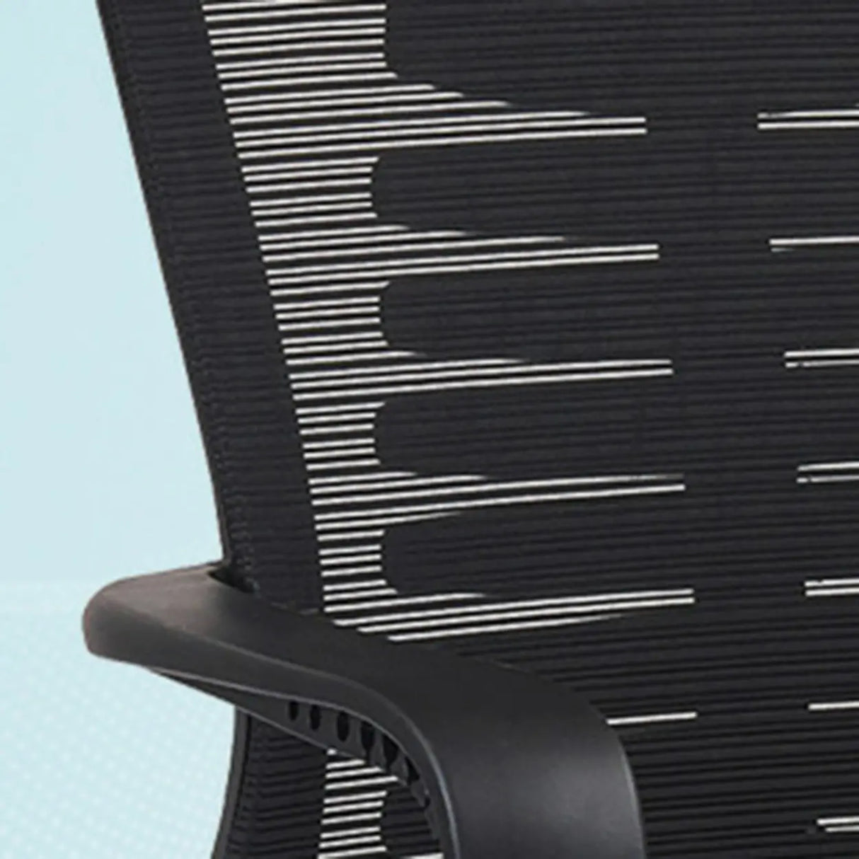 Black Swivel Mesh Reclining Ergonomic Office Chair Image - 11