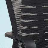 Black Swivel Mesh Reclining Ergonomic Office Chair Image - 11