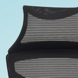 Black Swivel Mesh Reclining Ergonomic Office Chair Image - 12