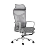 Black Swivel Mesh Reclining Ergonomic Office Chair Image - 7