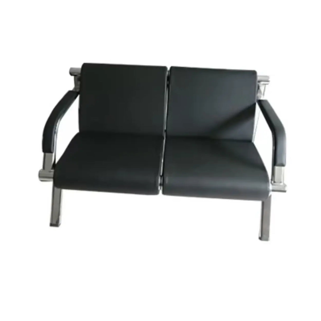 Black Tear Resistant Faux Leather Four Seater Sofa Image - 20