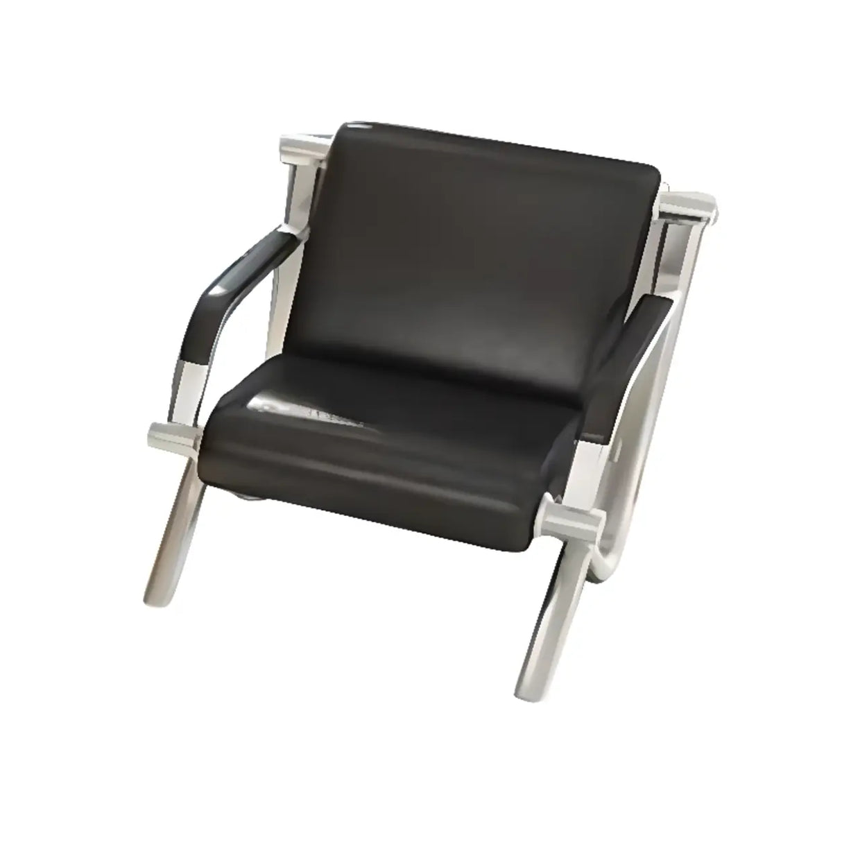 Black Tear Resistant Faux Leather Four Seater Sofa Image - 9