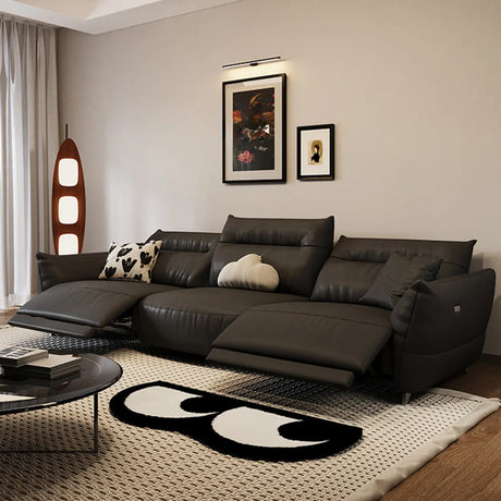 Black Tear Resistant Full Grain Cow Leather Sleeper Image - 1