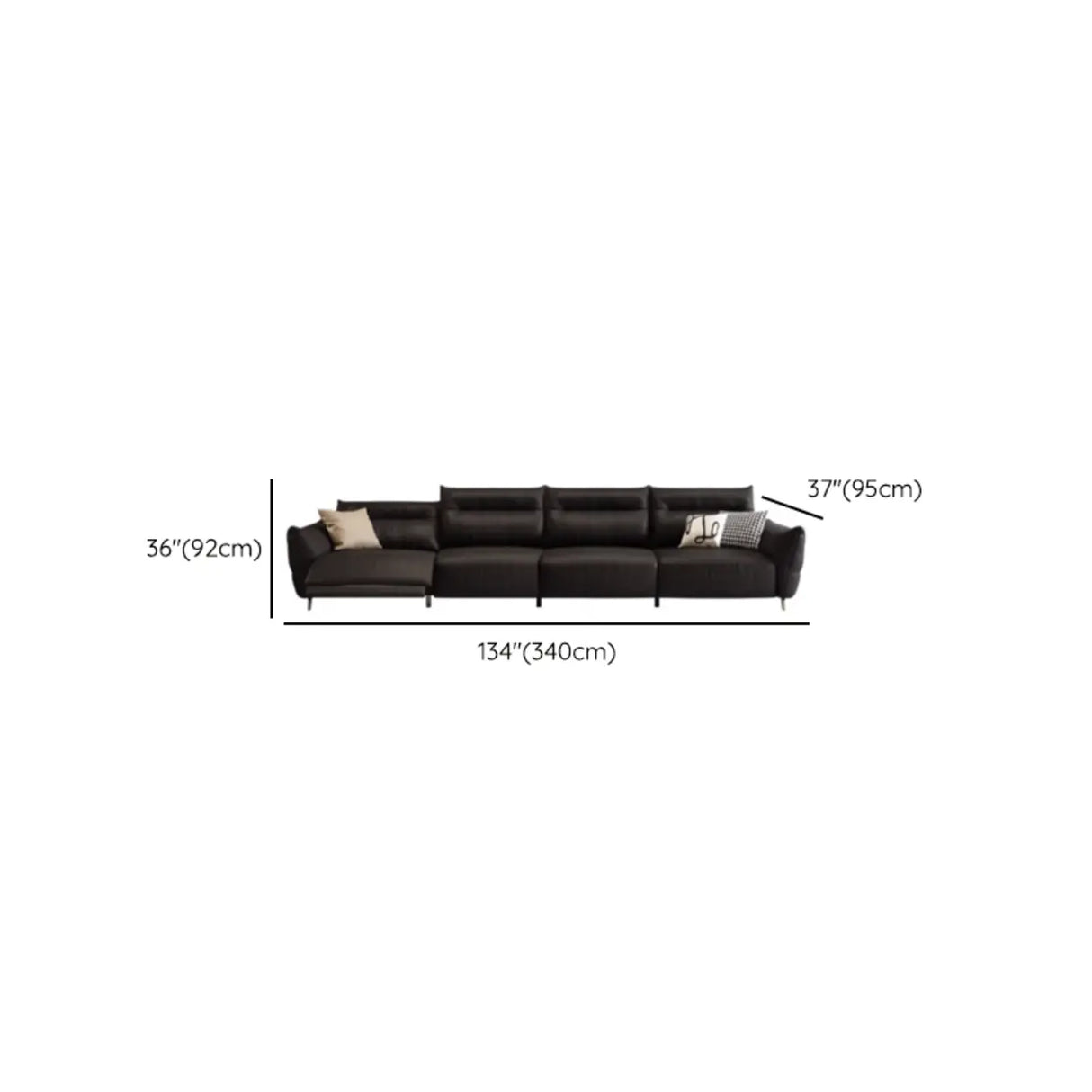 Black Tear Resistant Full Grain Cow Leather Sleeper Image - 14